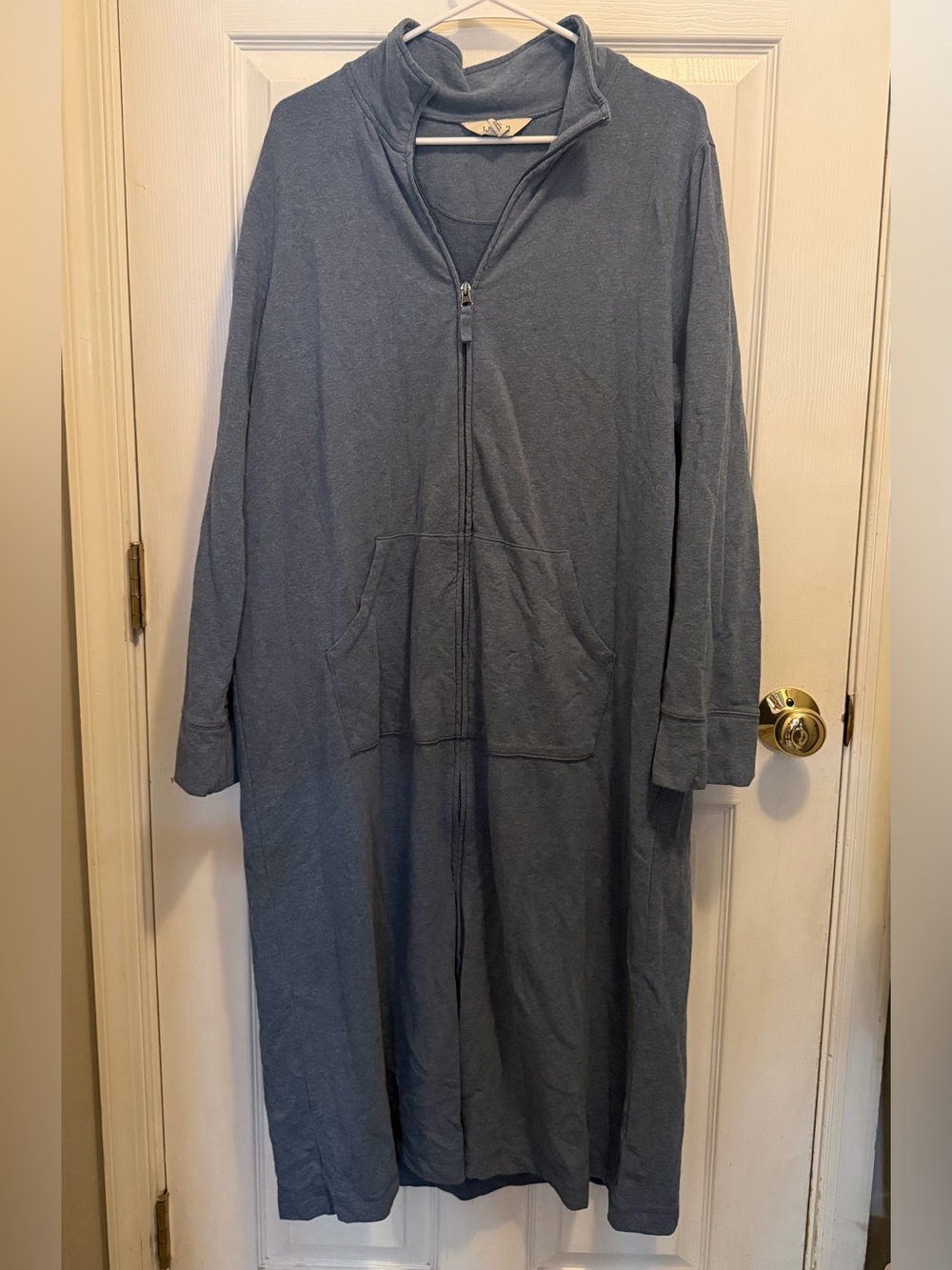 L.L.Bean Heather Slate Gray Zip